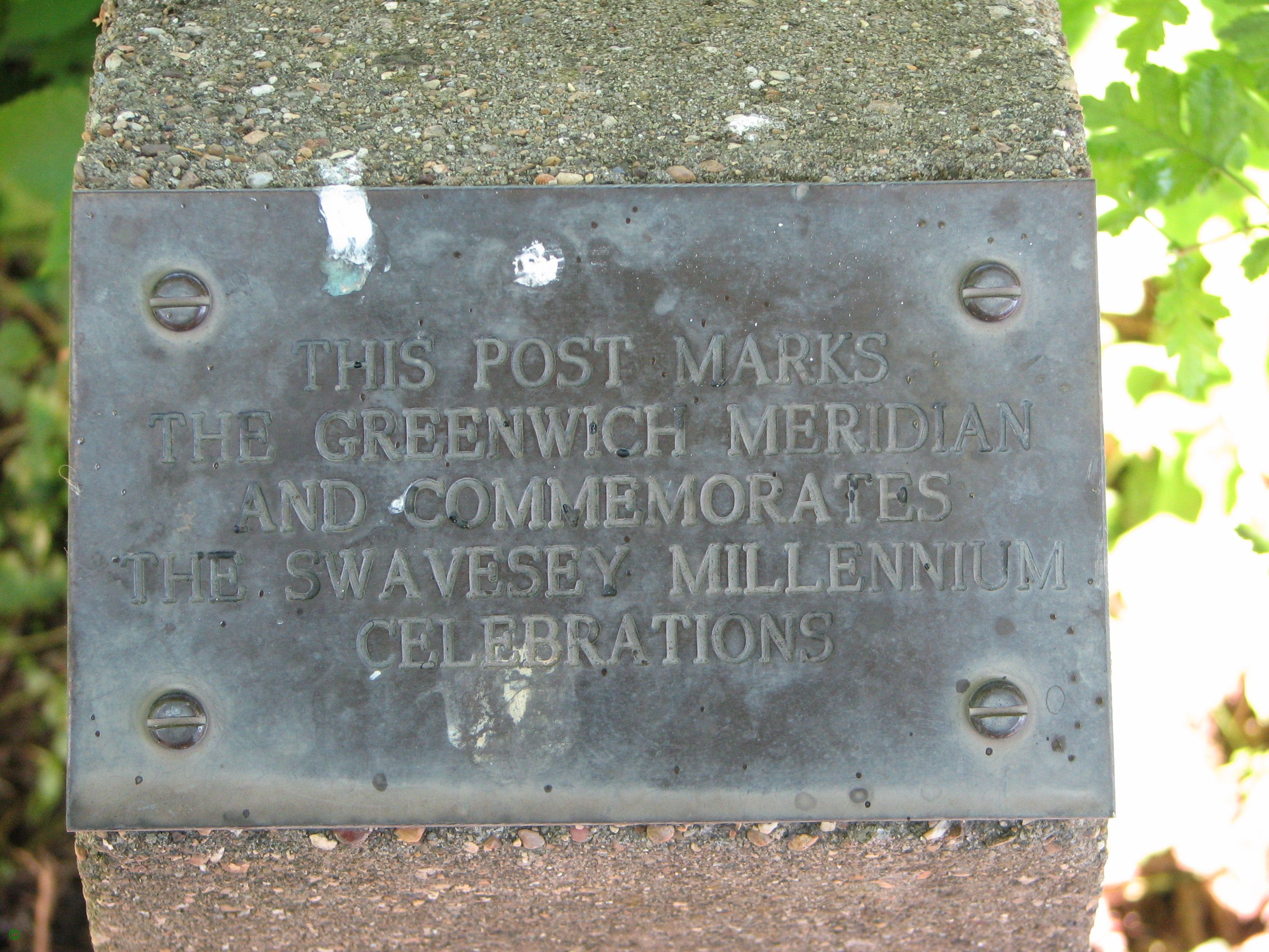 Greenwich Meridian Marker; England; Cambridgeshire; Swavesey